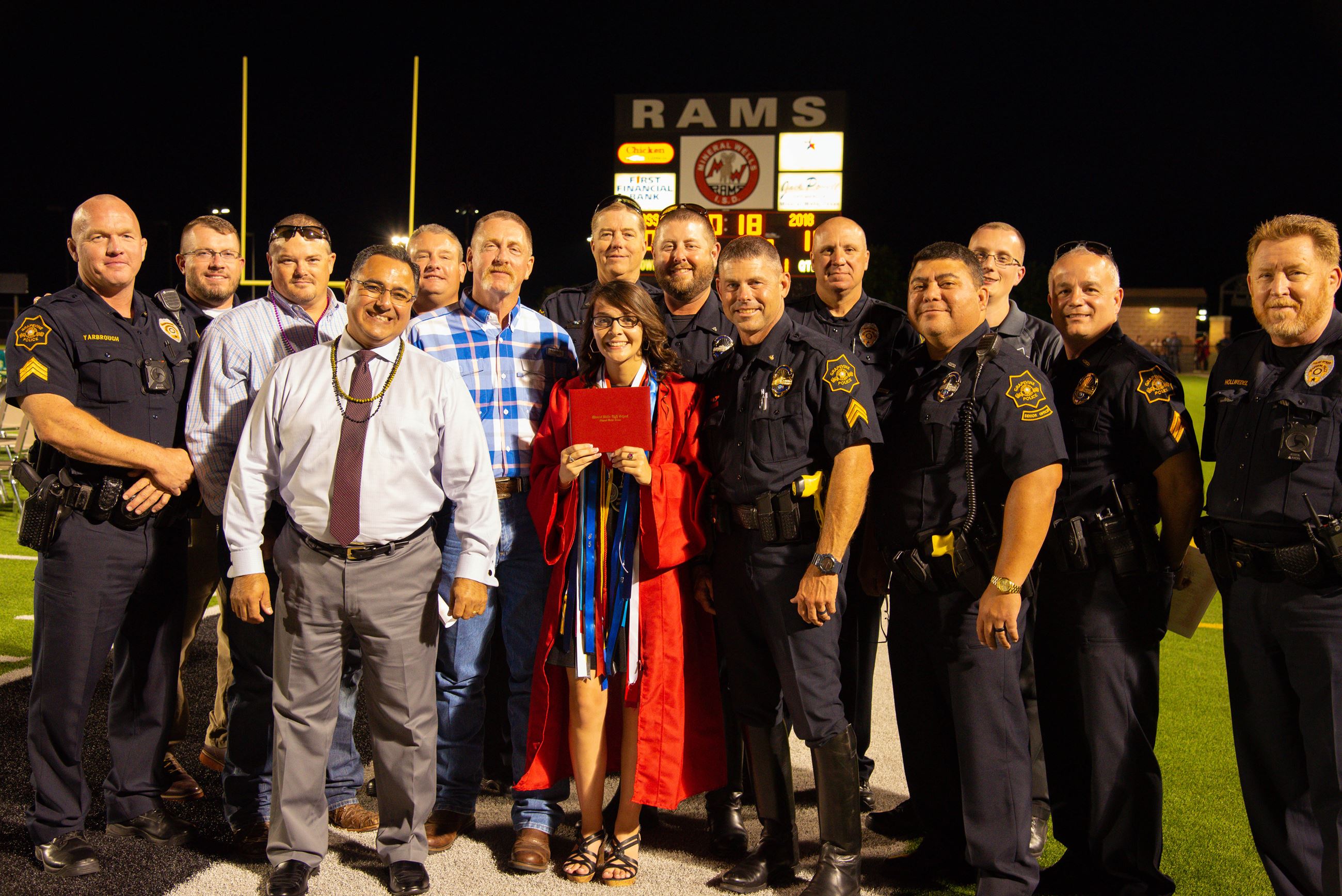 Sarah with officers (1 of 1)