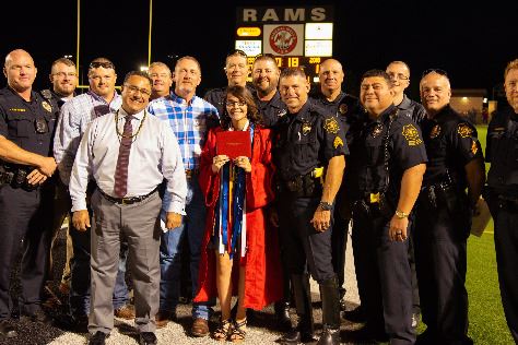 Sarah with officers (1 of 1)