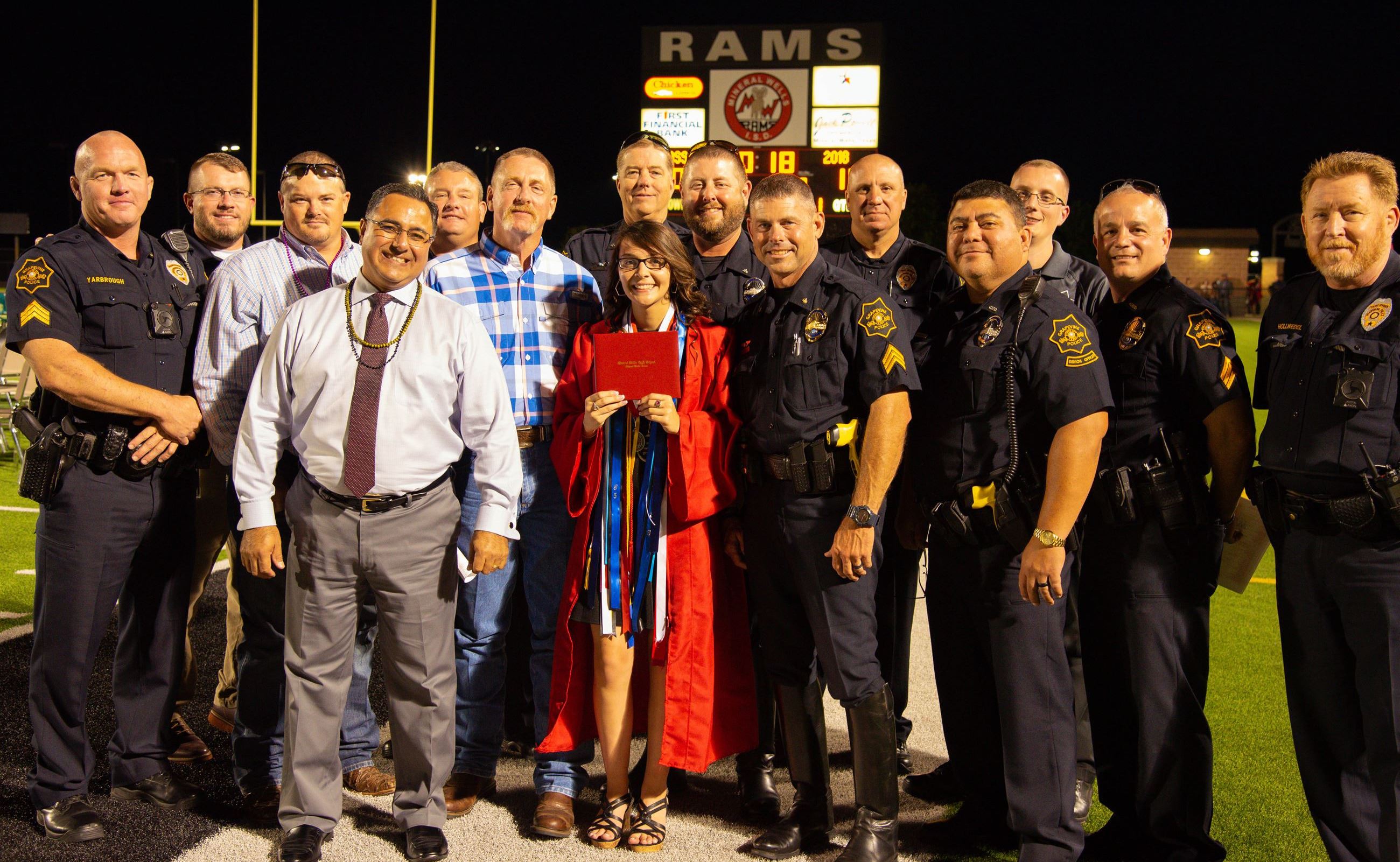 Sarah with officers (1 of 1)