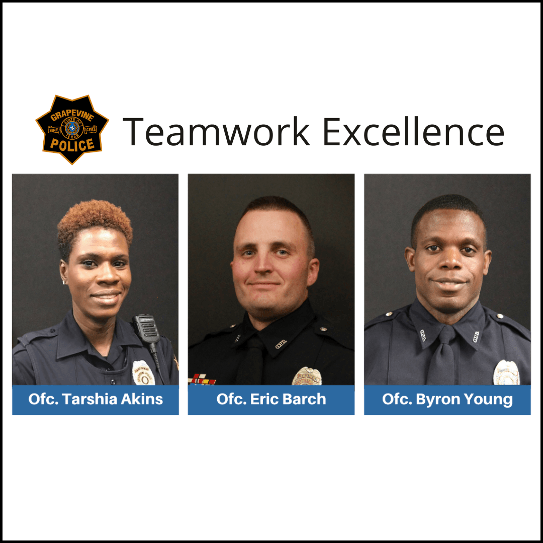 headshot of female and two male police officers
