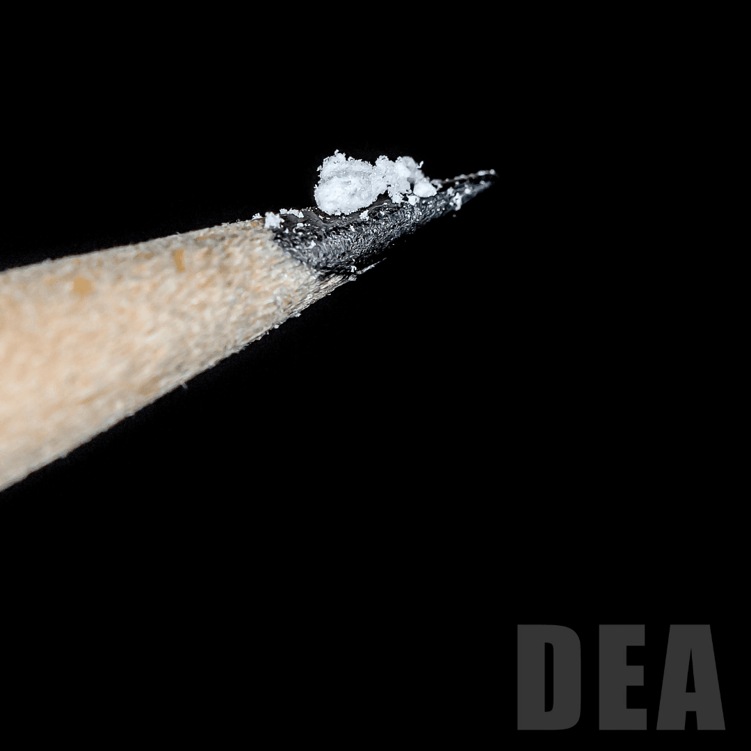 lethal dose of fentanyl on tip of pencil