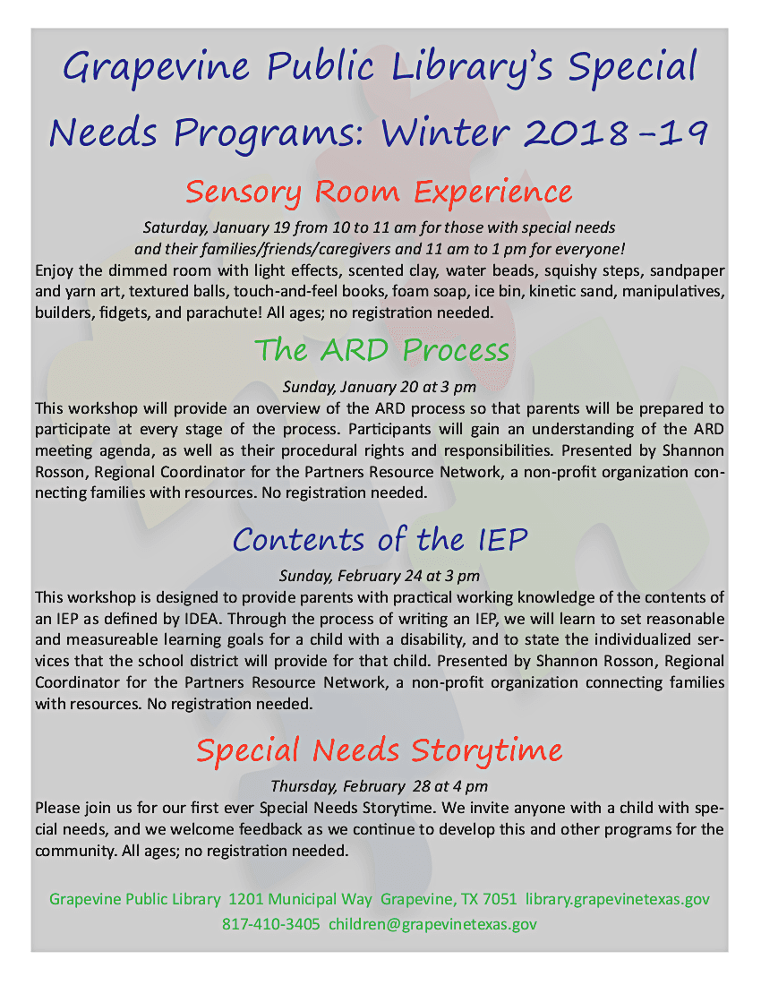 Special Needs Winter 2018