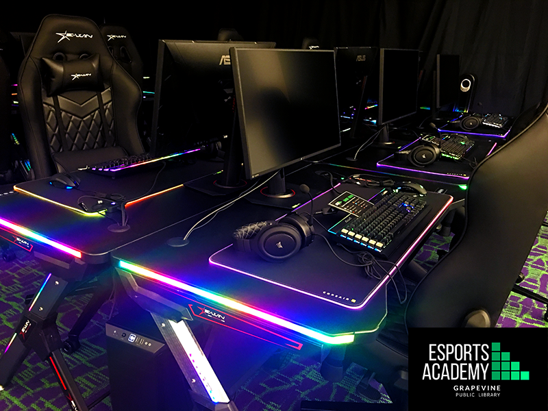 Esports Academy Equipment Photo with Logo