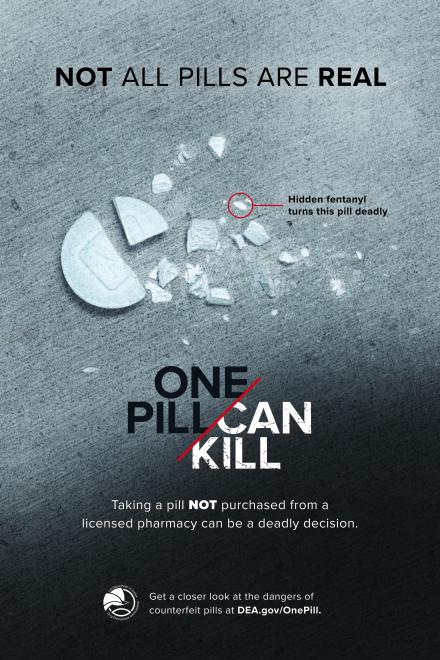 counterfeit pill with fentanyl